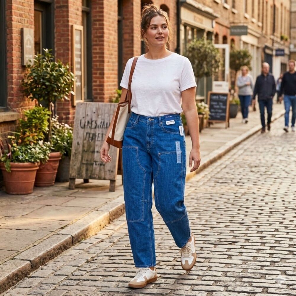 Old Navy Blue Denim Wide Leg Jeans